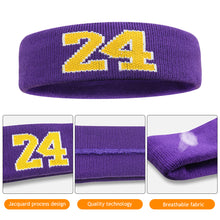 Load image into Gallery viewer, 1PC Outdoor Sports Sweatband Yoga Ball Sports Running Digital Headband Cotton Breathable High Elastic Sweatband