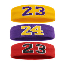 Load image into Gallery viewer, 1PC Outdoor Sports Sweatband Yoga Ball Sports Running Digital Headband Cotton Breathable High Elastic Sweatband