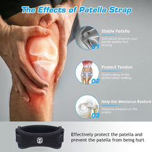 Load image into Gallery viewer, 1PC Bidirectional Pressure Adjustable Patella Strap Running Basketball Volleyball Tendon Support Pad EVA Shock Absorbing Meniscus Protective Knee Pads