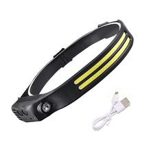Load image into Gallery viewer, Multi-Functional LED Waving COB Sensing Headlight Outdoor Adventure Riding Night Run Fishing Big Flash Head Light USB Charging