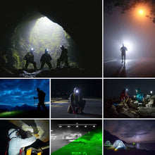 Load image into Gallery viewer, Multi-Functional LED Waving COB Sensing Headlight Outdoor Adventure Riding Night Run Fishing Big Flash Head Light USB Charging