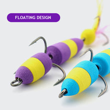 Load image into Gallery viewer, 4.5G EVA Multi-Section Foam Floating Luya Bait Multi-Colored Blood Tank High Carbon Steel Three-Book Hook Perch Bait