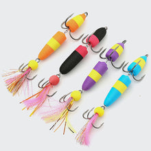 Load image into Gallery viewer, 4.5G EVA Multi-Section Foam Floating Luya Bait Multi-Colored Blood Tank High Carbon Steel Three-Book Hook Perch Bait