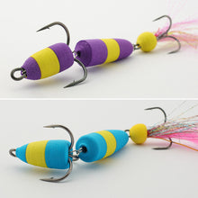 Load image into Gallery viewer, 4.5G EVA Multi-Section Foam Floating Luya Bait Multi-Colored Blood Tank High Carbon Steel Three-Book Hook Perch Bait