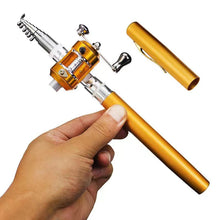 Load image into Gallery viewer, 1M Mini Pen Fishing Rod Retractable Pocket Ice Fishing Pole Ultra-Light Portable Long Casting Raft Fishing Rod
