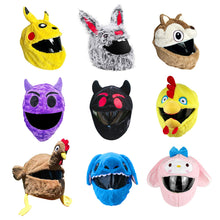 Load image into Gallery viewer, Motorcycle Helmet Protective Cover Cartoons Plush Helmet Hats Helmet Full Face Covers For Outdoor Fun Helmets Party Christmas