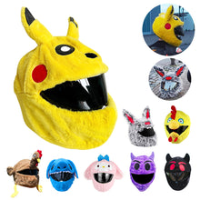 Load image into Gallery viewer, Motorcycle Helmet Protective Cover Cartoons Plush Helmet Hats Helmet Full Face Covers For Outdoor Fun Helmets Party Christmas