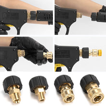 Load image into Gallery viewer, 1PC Pressure Washer Spray Adapter M22 14 Male To 1/4" 3/8" M22 Pressure Washer Quick Connector To Spray Gun Wand Lance Bayonet