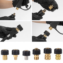 Load image into Gallery viewer, 1PC Pressure Washer Spray Adapter M22 14 Male To 1/4" 3/8" M22 Pressure Washer Quick Connector To Spray Gun Wand Lance Bayonet