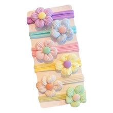 Load image into Gallery viewer, 6pcs Girls' Elastic Towel Hair Band Flower Bow Knot Colorful Hair Ties Ropes Scrunchy Ponytail Rubberbands Ring Hair Accesorios