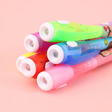 Load image into Gallery viewer, Magic LED Light UV Colorless Marker Pens Ultra Violet Flashlight Ink Pen School Office Stationery Student Pen Secret Marker Pens