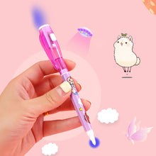 Load image into Gallery viewer, Magic LED Light UV Colorless Marker Pens Ultra Violet Flashlight Ink Pen School Office Stationery Student Pen Secret Marker Pens