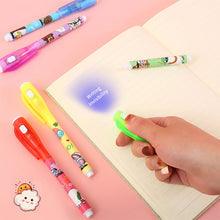 Load image into Gallery viewer, Magic LED Light UV Colorless Marker Pens Ultra Violet Flashlight Ink Pen School Office Stationery Student Pen Secret Marker Pens