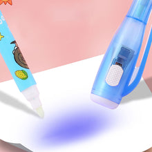 Load image into Gallery viewer, Magic LED Light UV Colorless Marker Pens Ultra Violet Flashlight Ink Pen School Office Stationery Student Pen Secret Marker Pens
