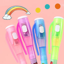 Load image into Gallery viewer, Magic LED Light UV Colorless Marker Pens Ultra Violet Flashlight Ink Pen School Office Stationery Student Pen Secret Marker Pens