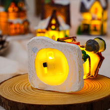 Load image into Gallery viewer, Christmas LED Light Ornaments Resin Mini House Miniature Village Building Xmas Glow Decor Gift Christmas Decoration Navidad Noel