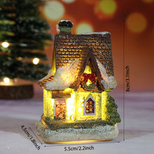 Load image into Gallery viewer, Christmas LED Light Ornaments Resin Mini House Miniature Village Building Xmas Glow Decor Gift Christmas Decoration Navidad Noel