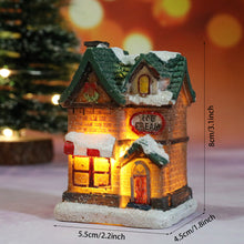 Load image into Gallery viewer, Christmas LED Light Ornaments Resin Mini House Miniature Village Building Xmas Glow Decor Gift Christmas Decoration Navidad Noel