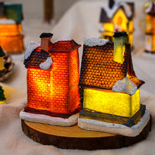 Load image into Gallery viewer, Christmas LED Light Ornaments Resin Mini House Miniature Village Building Xmas Glow Decor Gift Christmas Decoration Navidad Noel