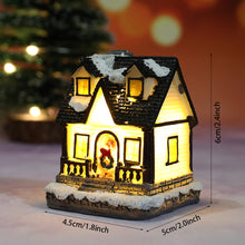Load image into Gallery viewer, Christmas LED Light Ornaments Resin Mini House Miniature Village Building Xmas Glow Decor Gift Christmas Decoration Navidad Noel
