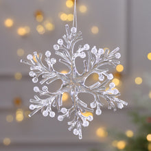 Load image into Gallery viewer, Crystal Clear Acrylic Elk Christmas Tree Pendants Snowflake Thorn Star Hanging Ornaments Decoration Navidad Noel New Year Gift