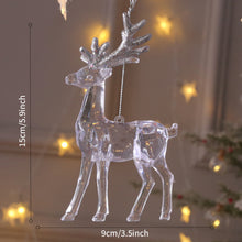 Load image into Gallery viewer, Crystal Clear Acrylic Elk Christmas Tree Pendants Snowflake Thorn Star Hanging Ornaments Decoration Navidad Noel New Year Gift