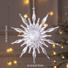 Load image into Gallery viewer, Crystal Clear Acrylic Elk Christmas Tree Pendants Snowflake Thorn Star Hanging Ornaments Decoration Navidad Noel New Year Gift