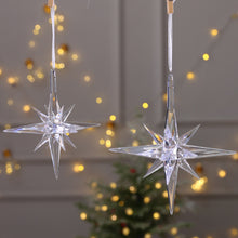 Load image into Gallery viewer, Crystal Clear Acrylic Elk Christmas Tree Pendants Snowflake Thorn Star Hanging Ornaments Decoration Navidad Noel New Year Gift