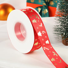 Load image into Gallery viewer, 10 Yards 25mm Christmas Ribbon Printed Christmas Polyester Ribbon For Handmade Wrapping Gift Christmas Decoration DIY Gift Packing