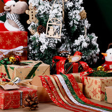 Load image into Gallery viewer, 10 Yards 25mm Christmas Ribbon Printed Christmas Polyester Ribbon For Handmade Wrapping Gift Christmas Decoration DIY Gift Packing