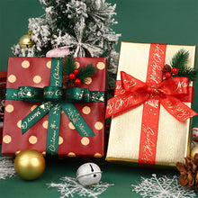 Load image into Gallery viewer, 25 Yards 25mm Christmas Ribbon Printed Christmas Polyester Ribbon For Handmade Wrapping Gift Christmas Decoration DIY Gift Packing