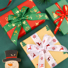 Load image into Gallery viewer, 25 Yards 25mm Christmas Ribbon Printed Christmas Polyester Ribbon For Handmade Wrapping Gift Christmas Decoration DIY Gift Packing