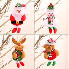 Load image into Gallery viewer, Merry Christmas Plush Doll Ornaments Santa Claus Snowman Elk Pendant Xmas Tree Hanging Decorations Festive Party New Year Decor