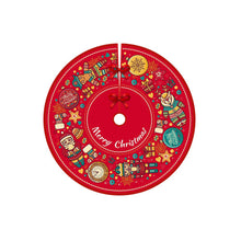 Load image into Gallery viewer, Christmas Tree Skirt Snowflake Santa Claus Printed Xmas Tree Bottom Decor Mat Merry Christmas Decoarations Home Party Ornaments