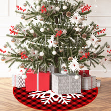 Load image into Gallery viewer, Christmas Tree Skirt Snowflake Santa Claus Printed Xmas Tree Bottom Decor Mat Merry Christmas Decoarations Home Party Ornaments