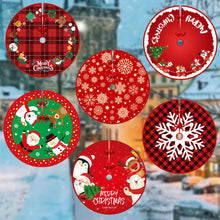Load image into Gallery viewer, Christmas Tree Skirt Snowflake Santa Claus Printed Xmas Tree Bottom Decor Mat Merry Christmas Decoarations Home Party Ornaments