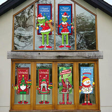 Load image into Gallery viewer, Merry Christmas Hanging Flag Santa Claus Christmas Tree Christmas Porch Door Balcony Banner Christmas Snowman New Year Navidad Decor
