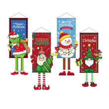Load image into Gallery viewer, Merry Christmas Hanging Flag Santa Claus Christmas Tree Christmas Porch Door Balcony Banner Christmas Snowman New Year Navidad Decor