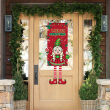 Load image into Gallery viewer, Merry Christmas Hanging Flag Santa Claus Christmas Tree Christmas Porch Door Balcony Banner Christmas Snowman New Year Navidad Decor