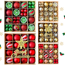 Load image into Gallery viewer, Christmas Tree Decoration Balls Xmas Ornaments Ball Glitter Hanging Ball New Year Party Pendant Decor Prop Gift Supplies
