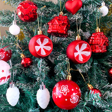 Load image into Gallery viewer, Christmas Tree Decoration Balls Xmas Ornaments Ball Glitter Hanging Ball New Year Party Pendant Decor Prop Gift Supplies
