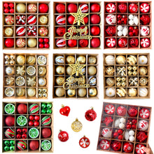 Load image into Gallery viewer, Christmas Tree Decoration Balls Xmas Ornaments Ball Glitter Hanging Ball New Year Party Pendant Decor Prop Gift Supplies