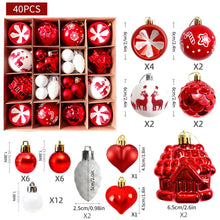 Load image into Gallery viewer, Christmas Tree Decoration Balls Xmas Ornaments Ball Glitter Hanging Ball New Year Party Pendant Decor Prop Gift Supplies