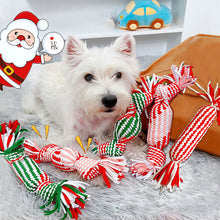 Load image into Gallery viewer, Puppy Christmas Gift Pet Cotton Chew Rope Knot Toy Dog Cleaning Teeth Bite-Resistant Dog Bite Toy Dog Supplies for Xmas New Year Gift