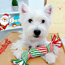 Load image into Gallery viewer, Puppy Christmas Gift Pet Cotton Chew Rope Knot Toy Dog Cleaning Teeth Bite-Resistant Dog Bite Toy Dog Supplies for Xmas New Year Gift