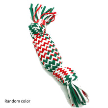 Load image into Gallery viewer, Puppy Christmas Gift Pet Cotton Chew Rope Knot Toy Dog Cleaning Teeth Bite-Resistant Dog Bite Toy Dog Supplies for Xmas New Year Gift