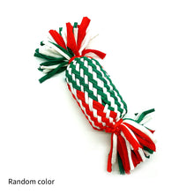 Load image into Gallery viewer, Puppy Christmas Gift Pet Cotton Chew Rope Knot Toy Dog Cleaning Teeth Bite-Resistant Dog Bite Toy Dog Supplies for Xmas New Year Gift