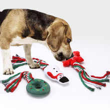 Load image into Gallery viewer, Pet Supplies Christmas Gift Puppy Dog Cotton Linen Braided Rope Molar Clean Chew Knot Play Toy Large Small Dog Toys