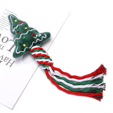 Load image into Gallery viewer, Pet Supplies Christmas Gift Puppy Dog Cotton Linen Braided Rope Molar Clean Chew Knot Play Toy Large Small Dog Toys