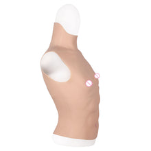 Load image into Gallery viewer, High Collar Half Body Muscle Suit Strong Male Muscle Style Male Cosplay Eight Piece Abdominal Muscle Silicone Pseudochest Muscle